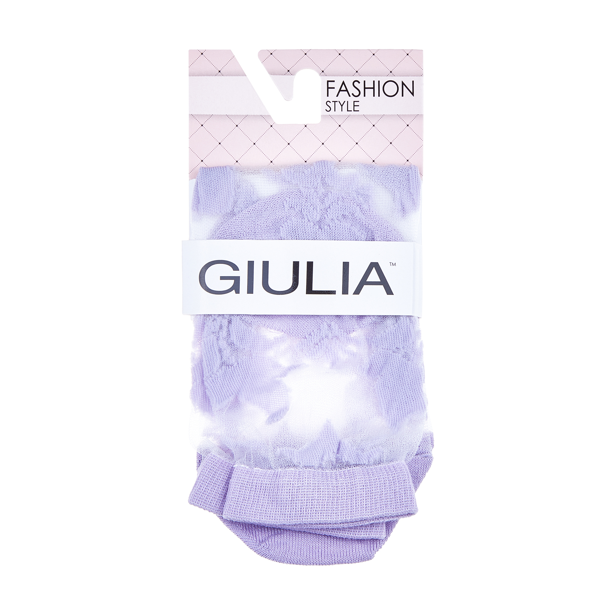 

Шкарпетки жіночі фантазійні Giulia WS2 Cristal 043 Lilac, розмір 36-38