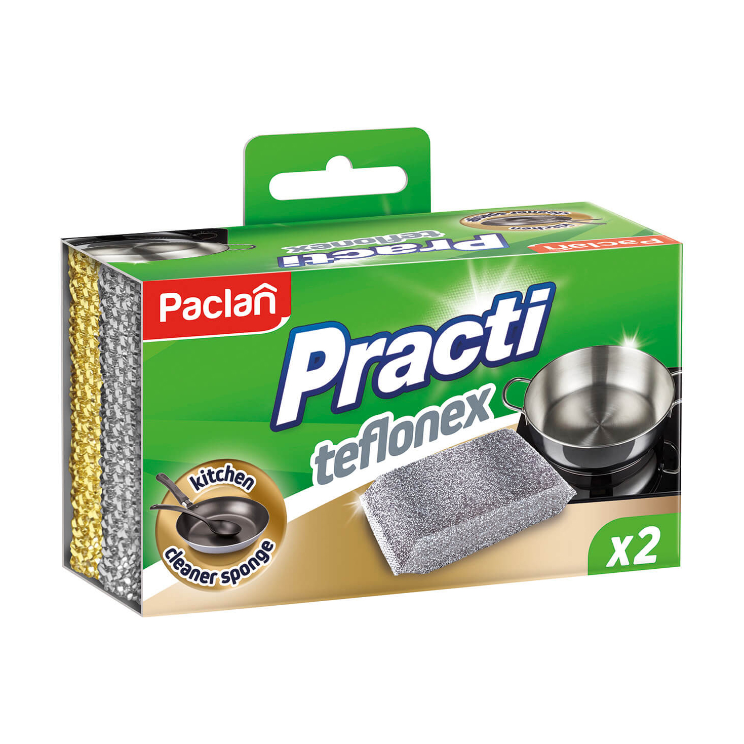 

Губки кухонні Paclan Teflonex, 2 шт