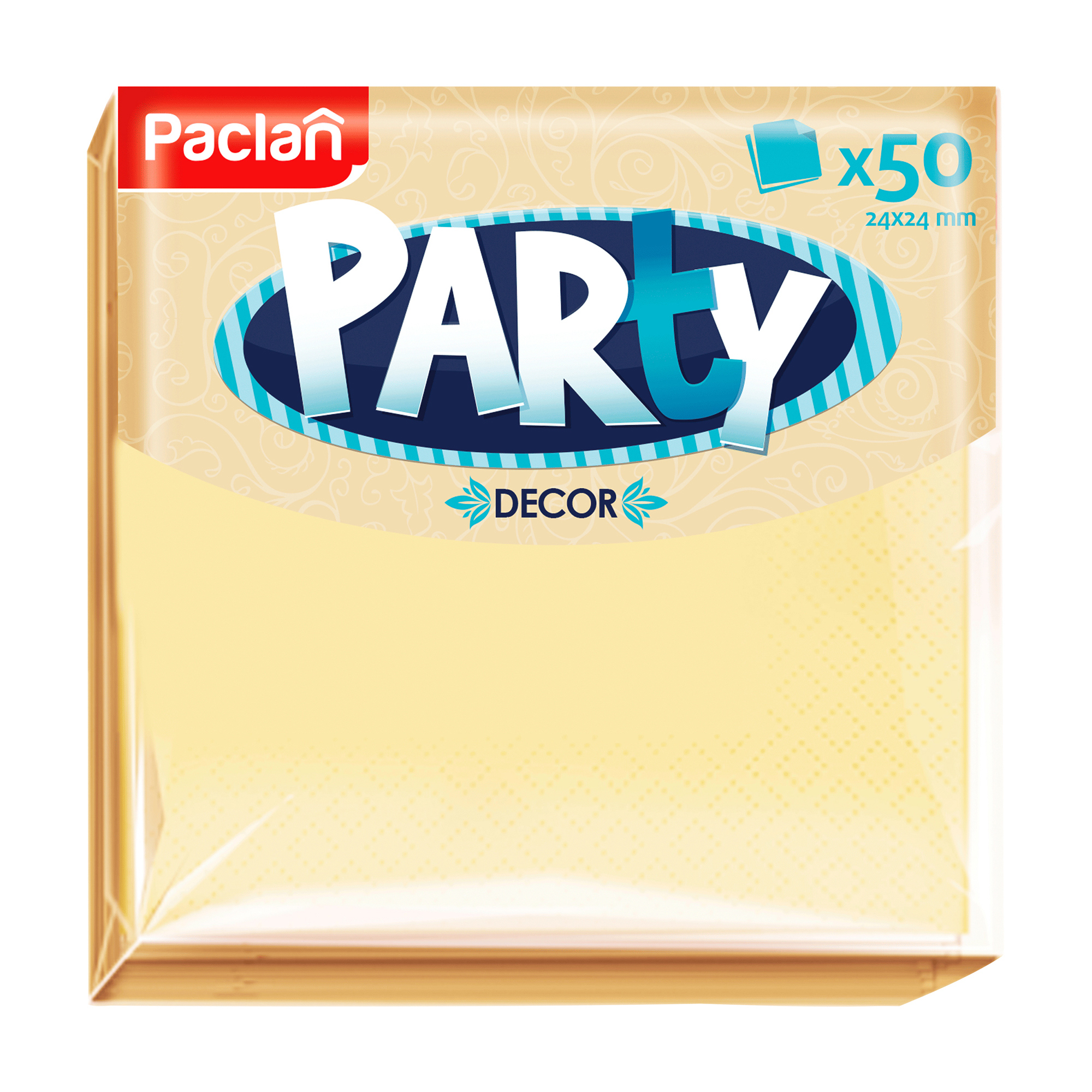 

Серветки декоративні Paclan 24*24 2-шарові, 50 шт