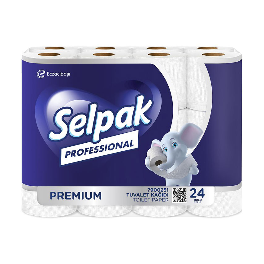 

Уцінка! Туалетний папір Selpak Professional Premium білий, 3-шаровий, 24 рулонів
