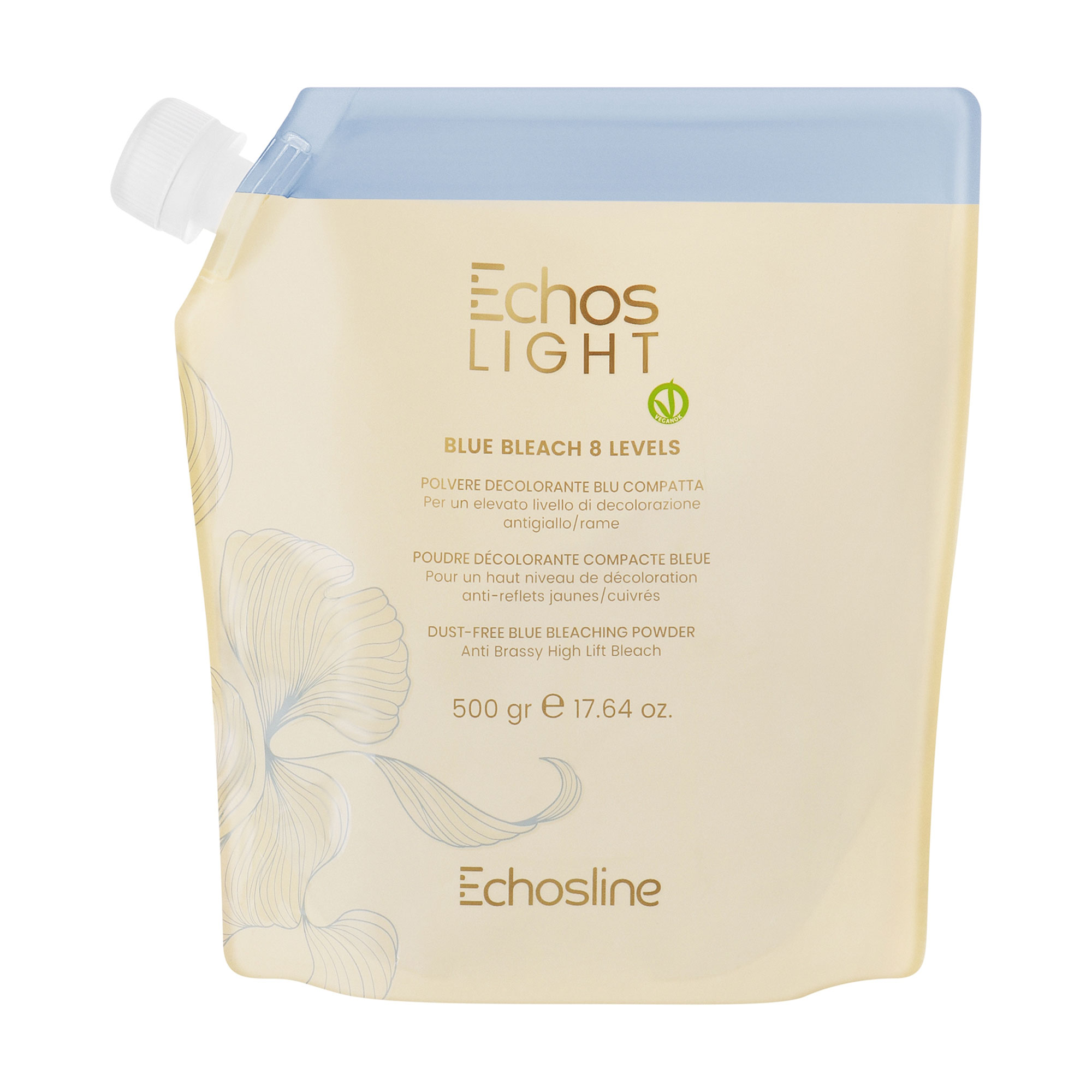 

Уцінка! Безпилевий освітлювальний блонд-порошок для фарбування волосся Echosline Blue Dust-Free Bleaching Powder блакитний, 500 г