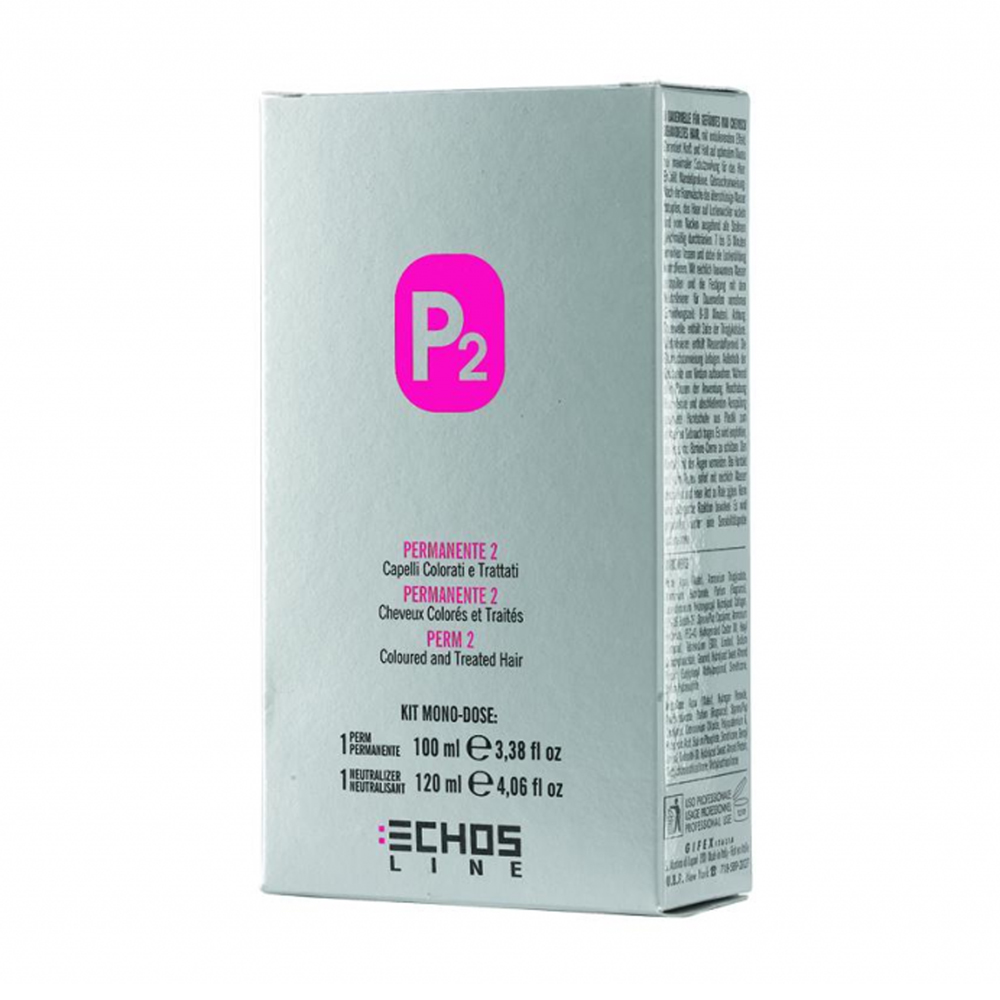 

Набір для перманентної завивки волосся Echosline P2 Perm Kit Mono-Dose (хімічна завивка для волосся, 100 мл + нейтралізатор хімічної завивки, 120 мл)
