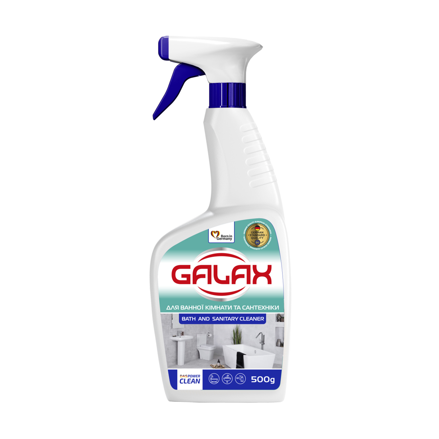 

Засіб для миття ванної кімнати та сантехніки Galax das Power Clean, 500 г