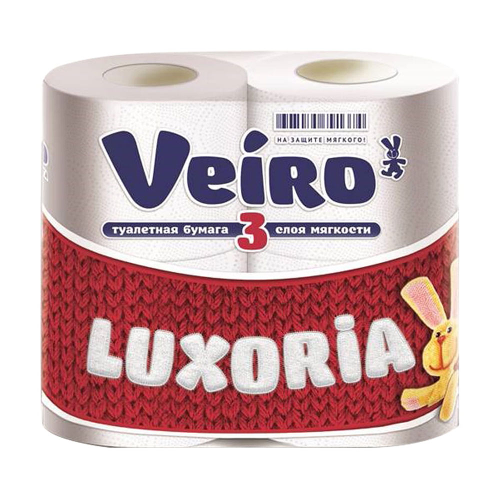 

Туалетний папір Veiro Luxoria білий, 3-шаровий, 4 шт