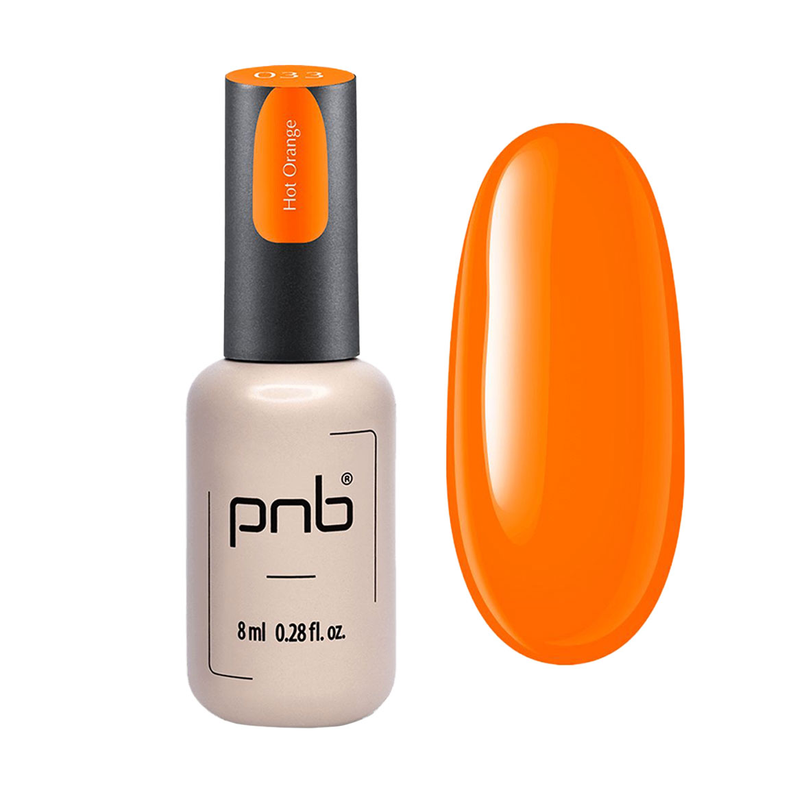 

Гель-лак для нігтів PNB Gel Polish UV/LED 033 Hot Orange, 8 мл