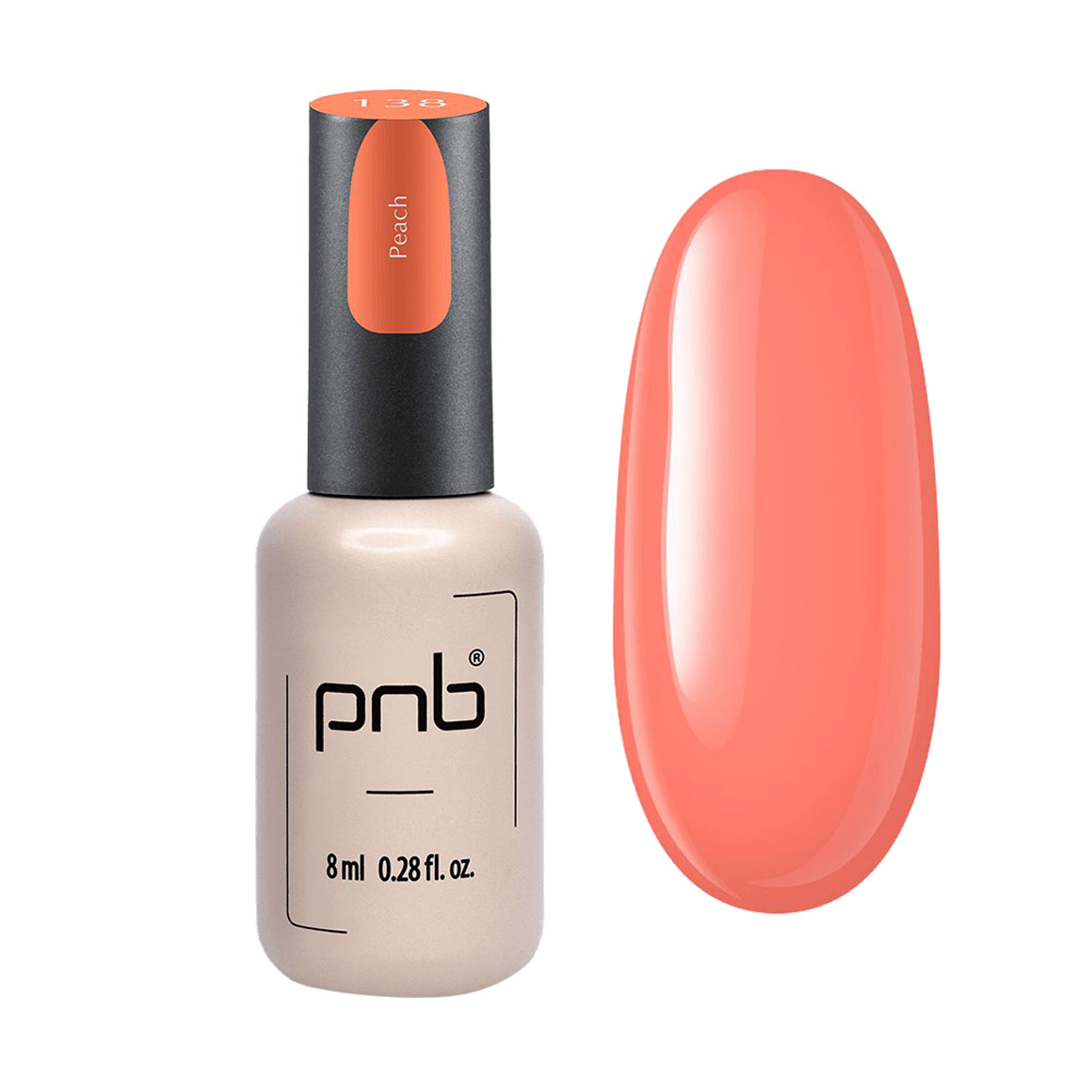 

Гель-лак для нігтів PNB Gel Polish UV/LED 138 Peach, 8 мл