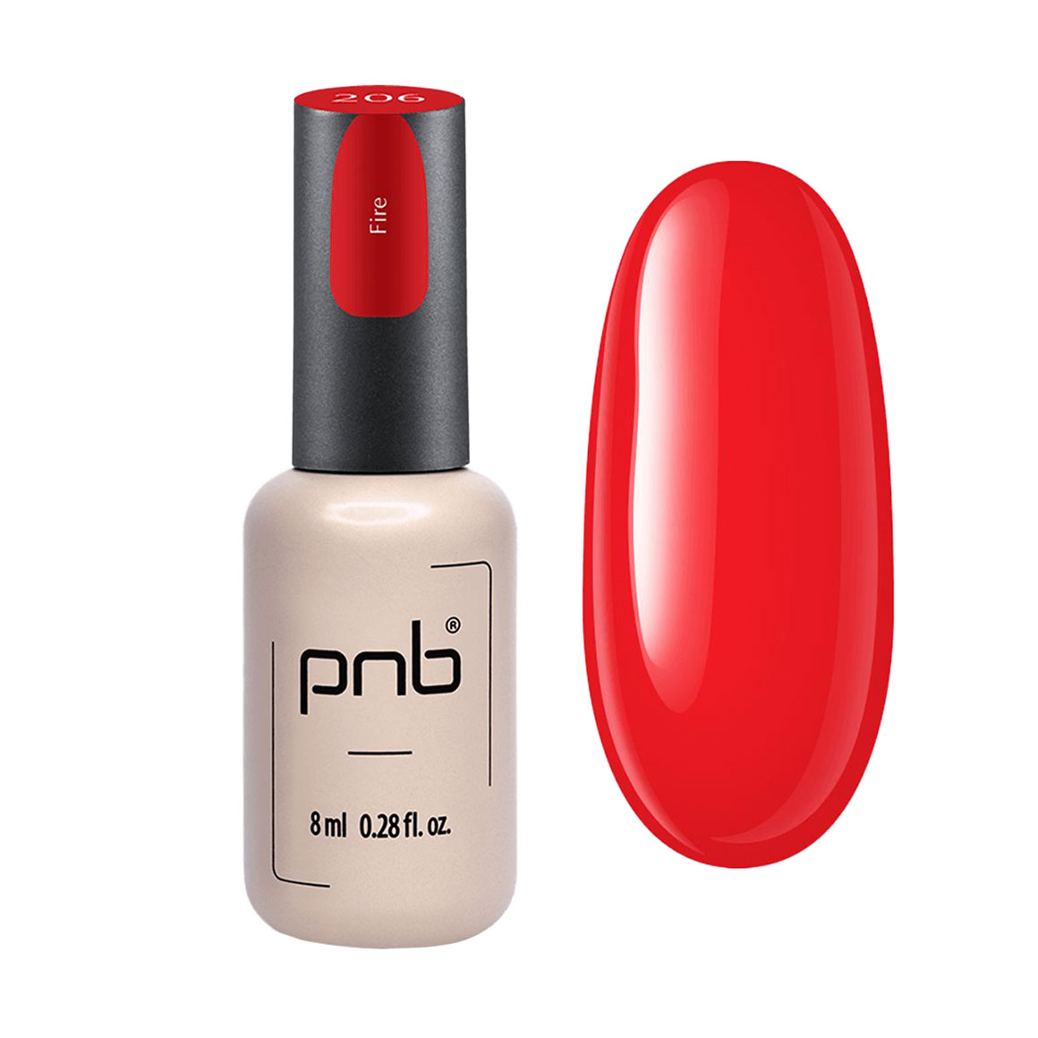 

Уцінка! Гель-лак для нігтів PNB Gel Polish UV/LED 206 Fire, 8 мл