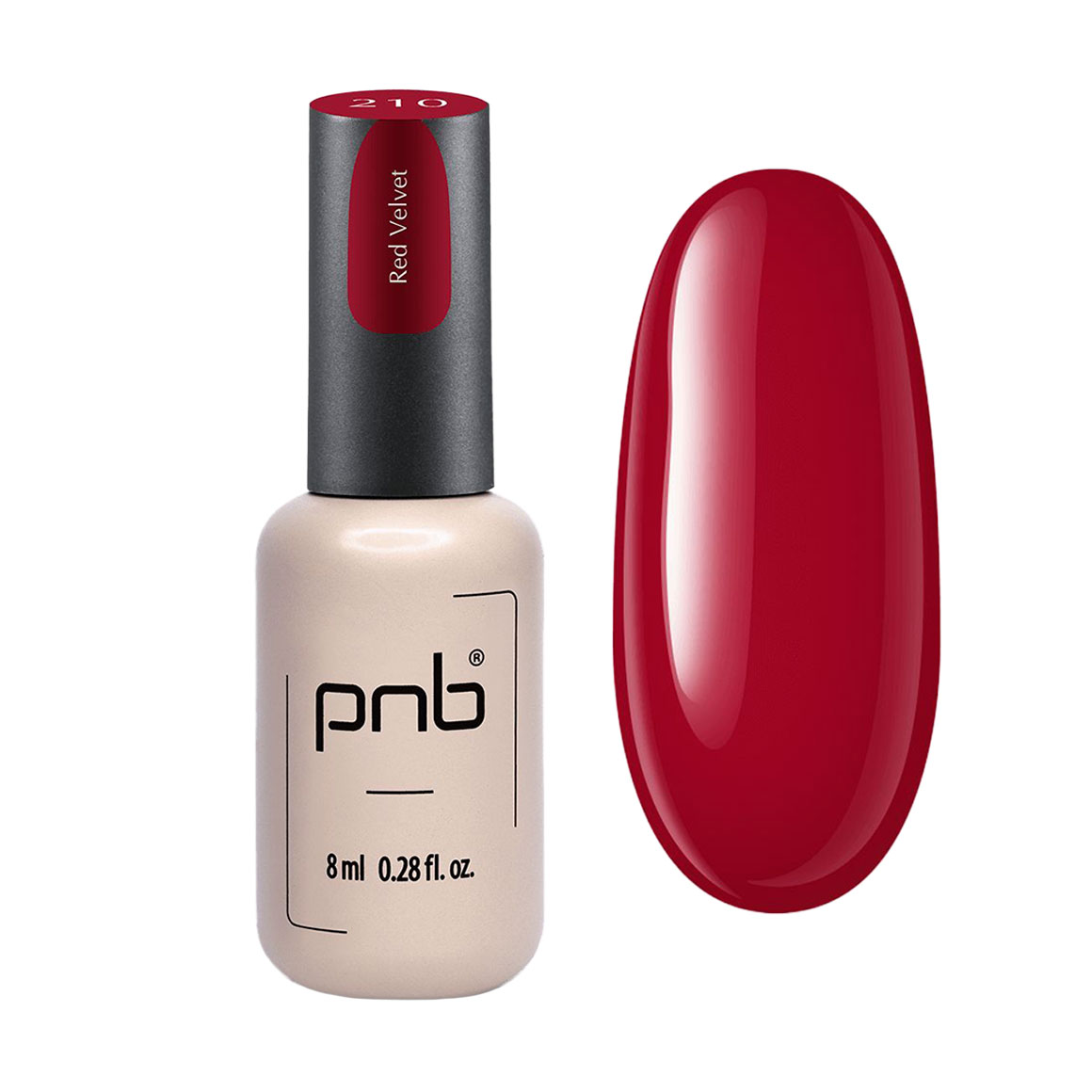 

Гель-лак для нігтів PNB Gel Polish UV/LED 210 Red Velvet, 8 мл