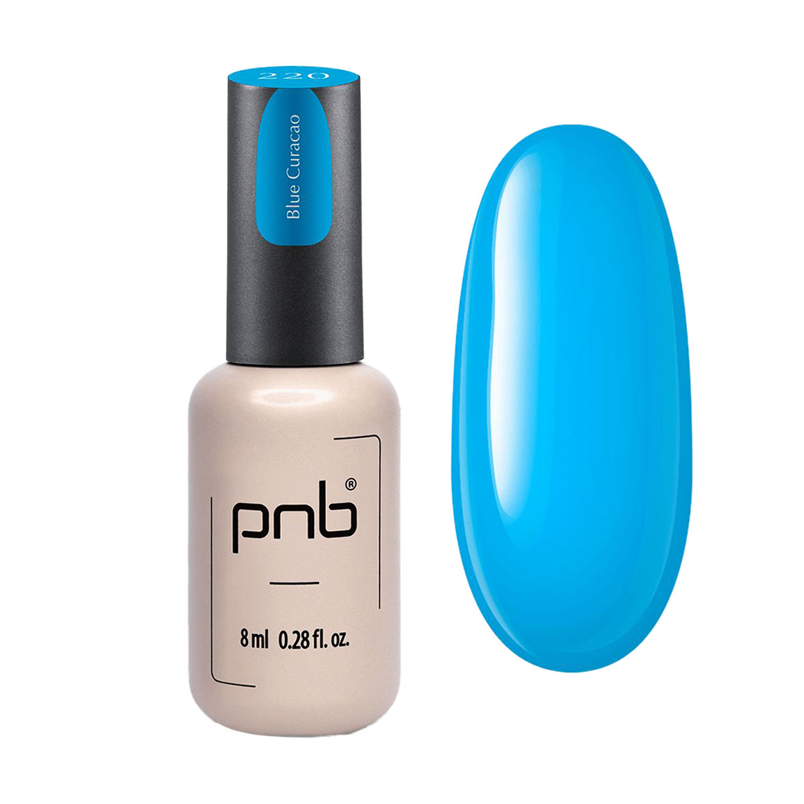 

Уцінка! Гель-лак для нігтів PNB Gel Polish UV/LED 220 Blue Curaсao, 8 мл