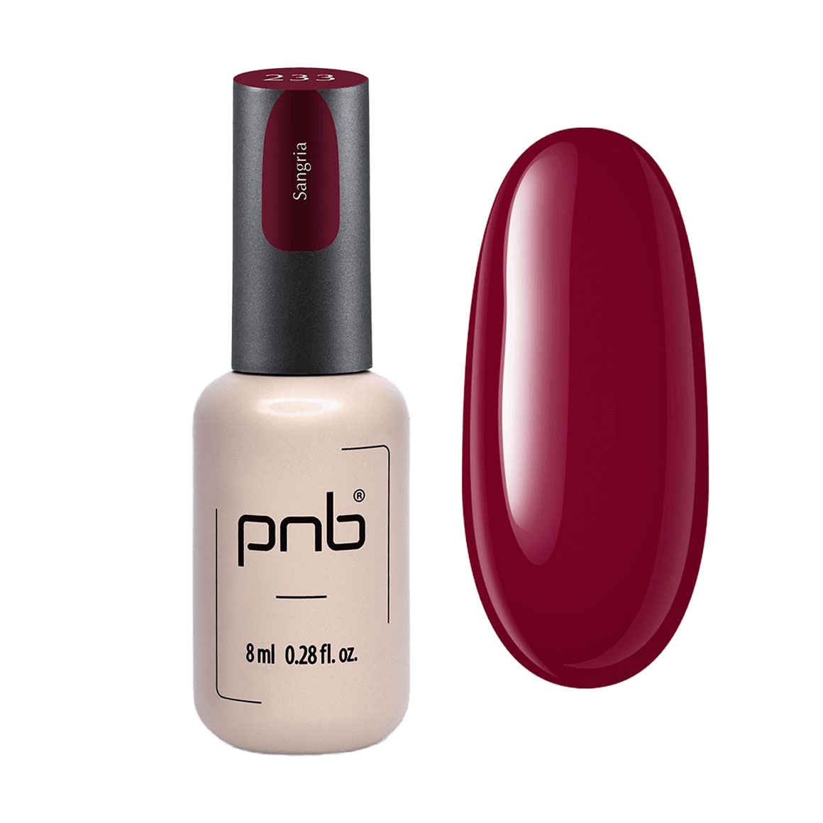 

Уцінка! Гель-лак для нігтів PNB Gel Polish UV/LED 233 Sangria, 8 мл