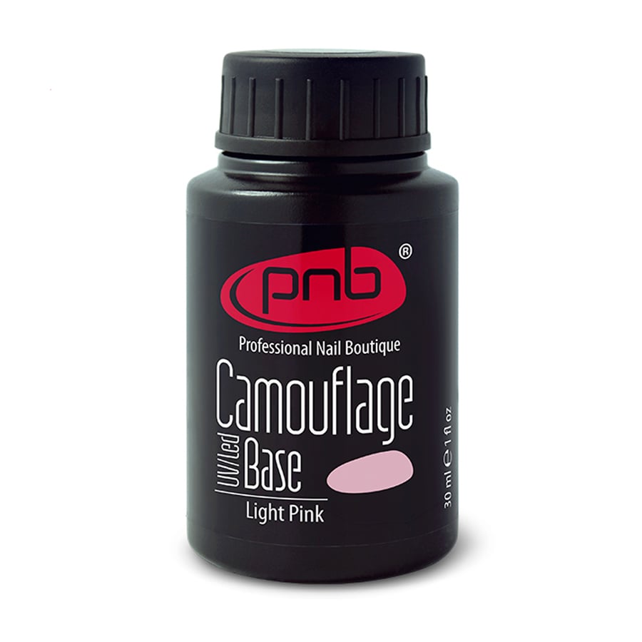 

Камуфлювальна каучукова база для гель-лаку PNB UV/LED Camouflage Base Light Pink, 30 мл