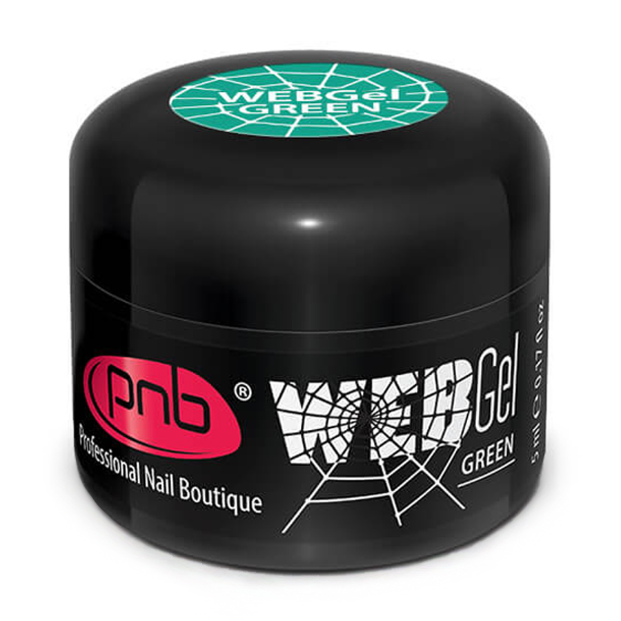 

Уцінка! Гель-павутинка для дизайну нігтів UV/LED Web Gel Green, 5 мл