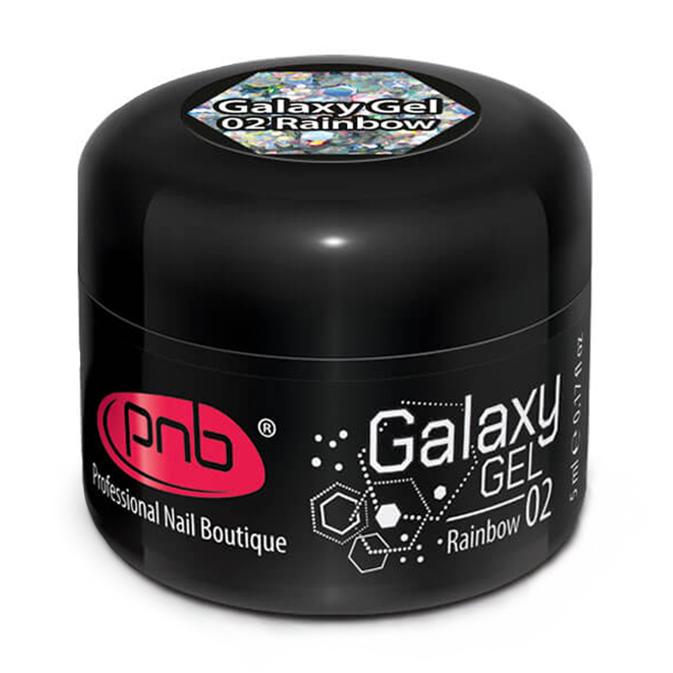 

Уцінка! Гель для дизайну нігтів PNB UV/LED Galaxy Gel 02 Rainbow, 5 мл