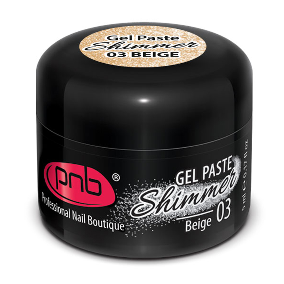 

Уцінка! Гель-паста для дизайну нігтів PNB UV/LED Shimmer Gel Paste 03 Beige, 5 мл