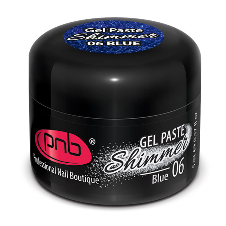 

Уцінка! Гель-паста для дизайну нігтів PNB UV/LED Shimmer Gel Paste 06 Blue, 5 мл