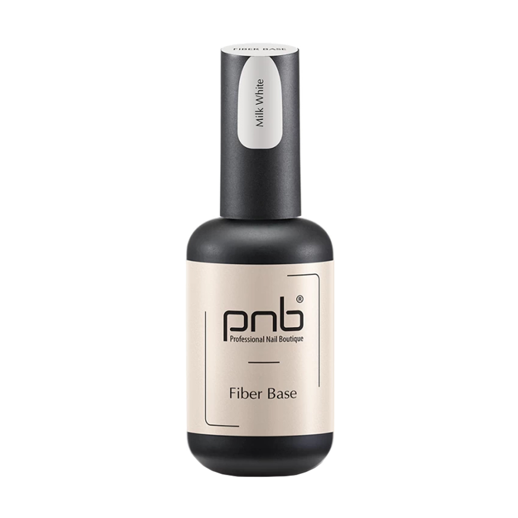 

База з нейлоновими волокнами для гель-лаку PNB UV/LED Fiber Base White Milkа, 17 мл