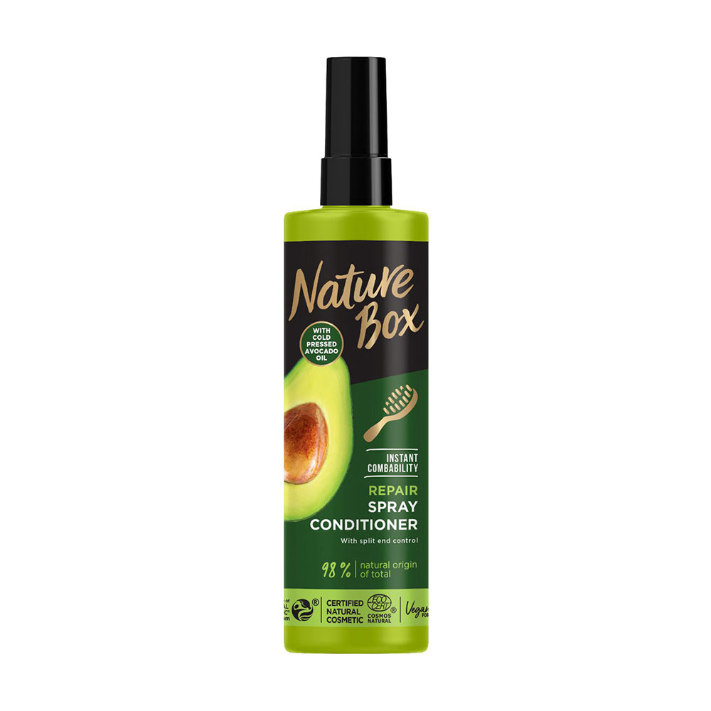 

Відновлювальний експрес-кондиціонер для волосся Nature Box Repair Spray Conditioner з олією авокадо холодного віджиму, 200 мл