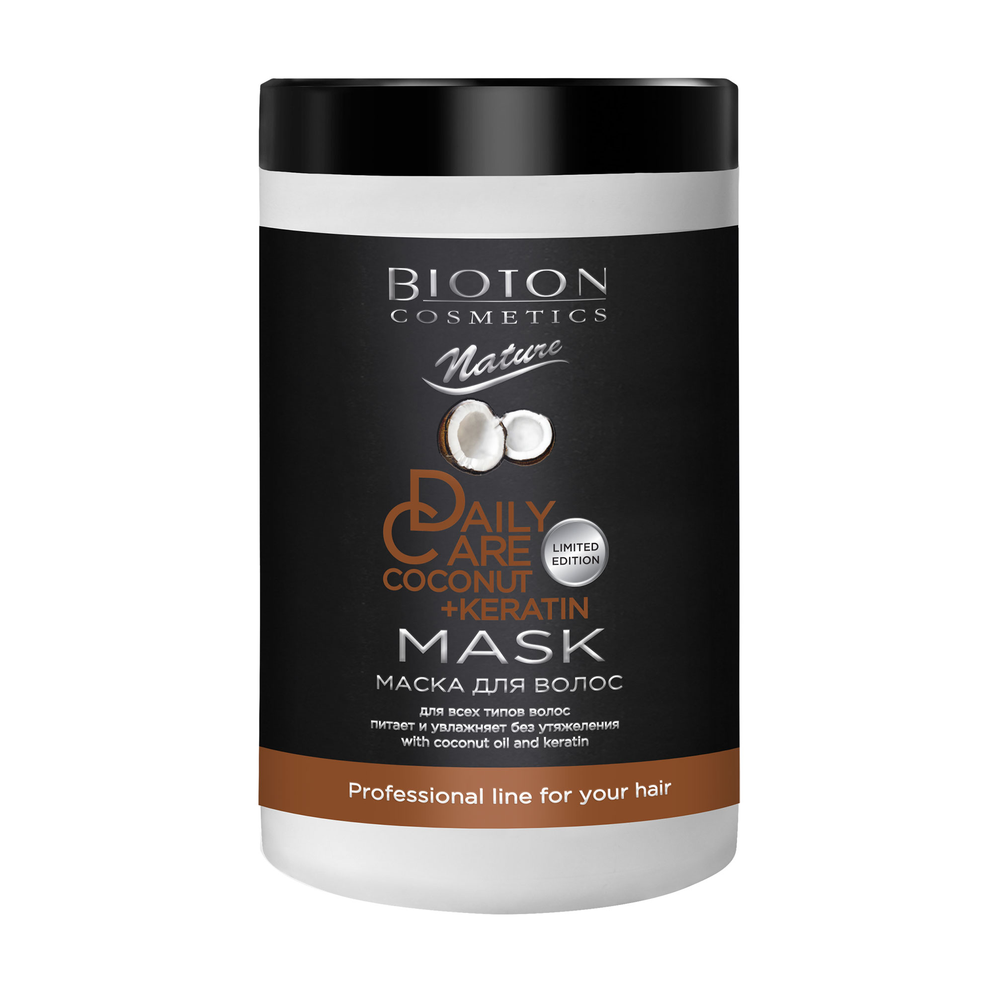 

Уцінка! Маска для всіх типів волосся Bioton Cosmetics Nature Professional Daily Care Mask Кокос та кератин, 1 л