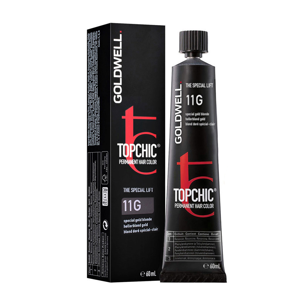 

Уцінка! Стійка професійна фарба для волосся Goldwell Topchic Permanent Hair Color 11G Special Gold Blonde, 60 мл