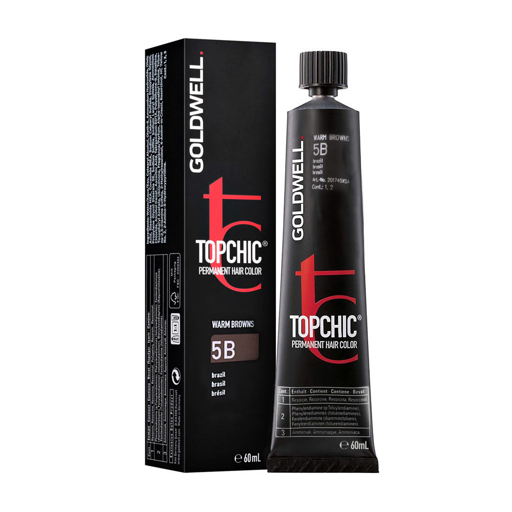 

Стійка професійна фарба для волосся Goldwell Topchic Permanent Hair Color 5B Brazil, 60 мл