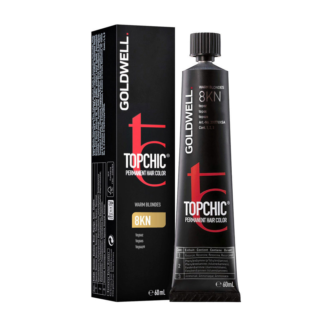 

Уцінка! Стійка професійна фарба для волосся Goldwell Topchic Permanent Hair Color 8KN Topaz, 60 мл