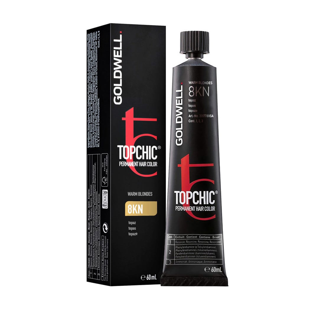 

Уцінка! Стійка професійна фарба для волосся Goldwell Topchic Permanent Hair Color 8KN Topaz, 60 мл