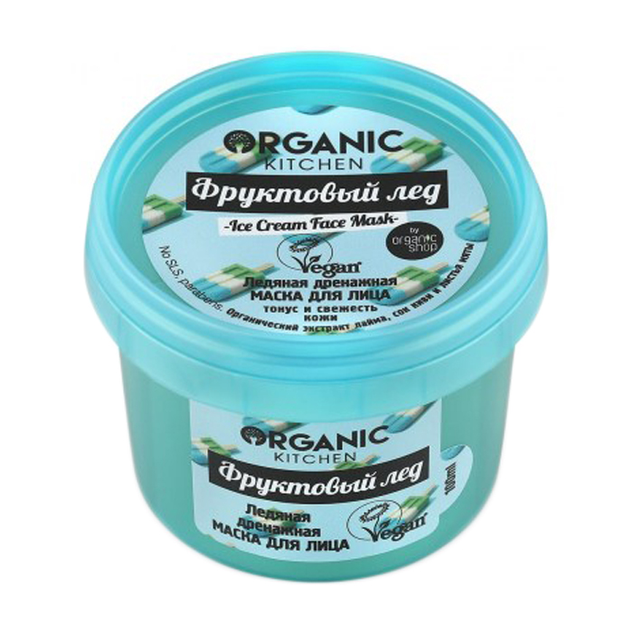 

Крижана дренажна маска для обличчя Organic Kitchen Фруктовий лід, 100 мл
