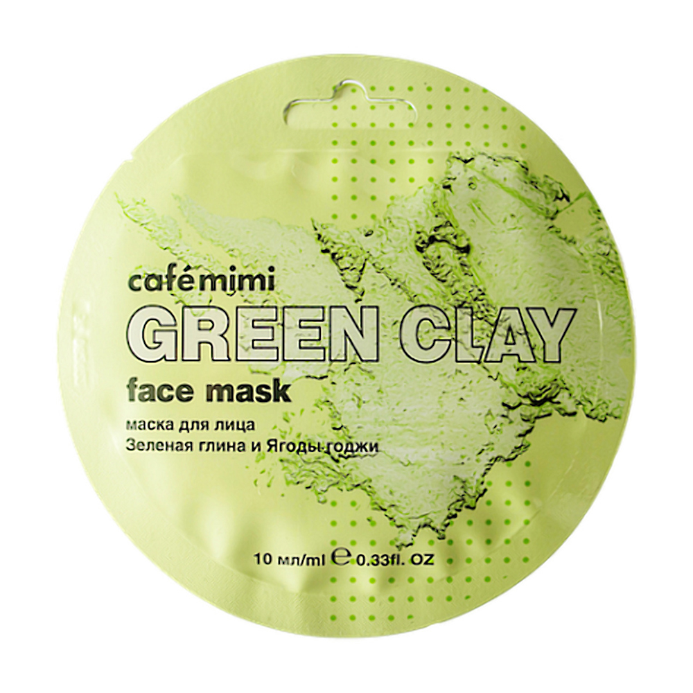 

Маска для обличчя Cafe Mimi Face Mask Зелена глина та Ягоди годжі, 10 мл