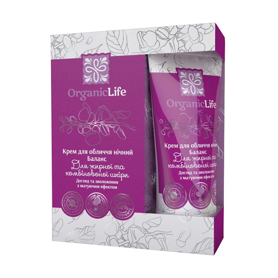 

Нічний крем для обличчя Organic Life Баланс, 50 мл