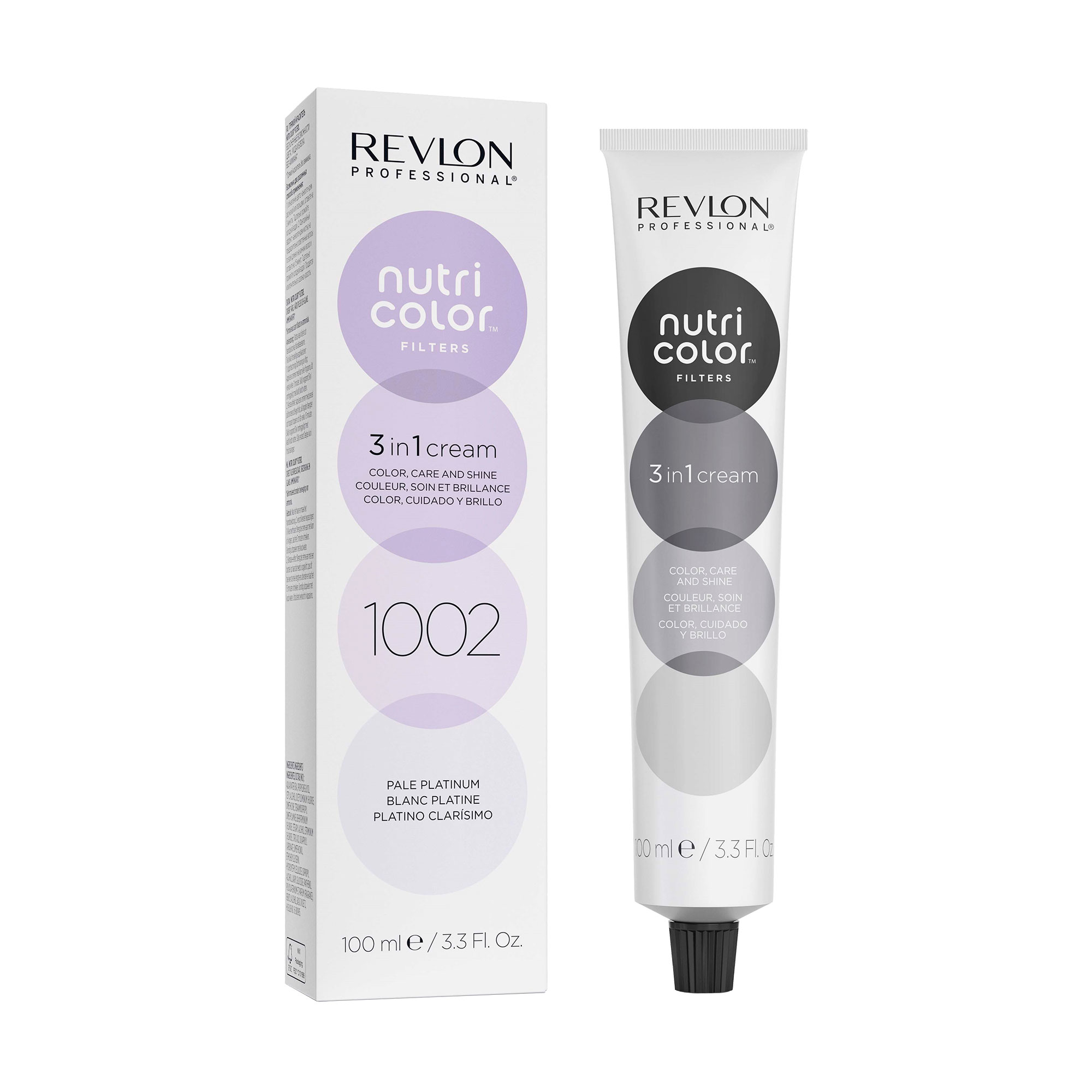 

Тонувальна маска для волосся Revlon Professional Nutri Color Filters Metal-Ice Toning 1002 White Platinum, 240 мл