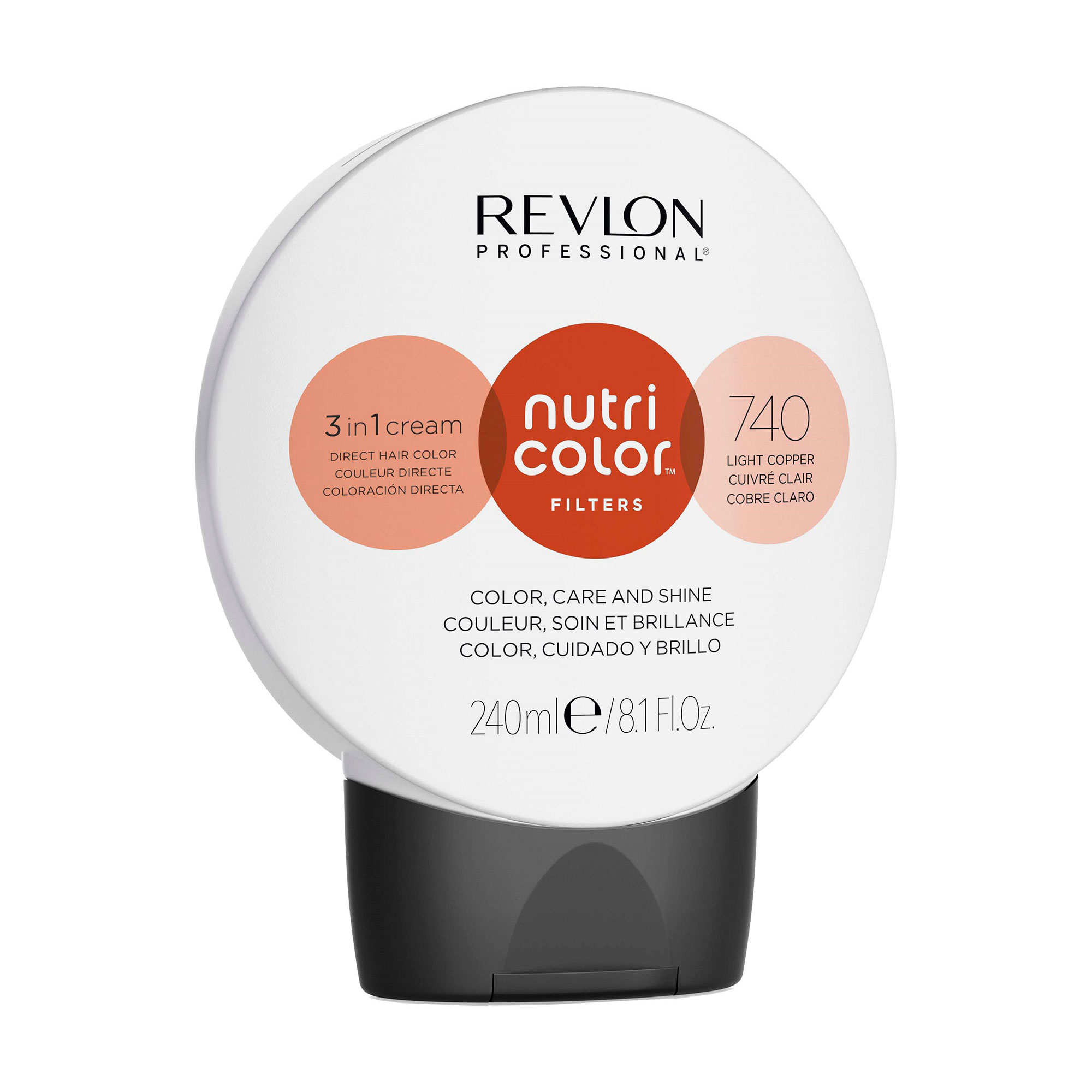

Тонувальна маска для волосся Revlon Professional Nutri Color Filters Toning 740 Light Copper, 240 мл