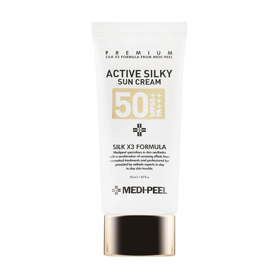 

Уцінка! Сонцезахисний крем для обличчя Medi-Peel Active Silky Sun Cream SPF50+/PA+++, 50 мл