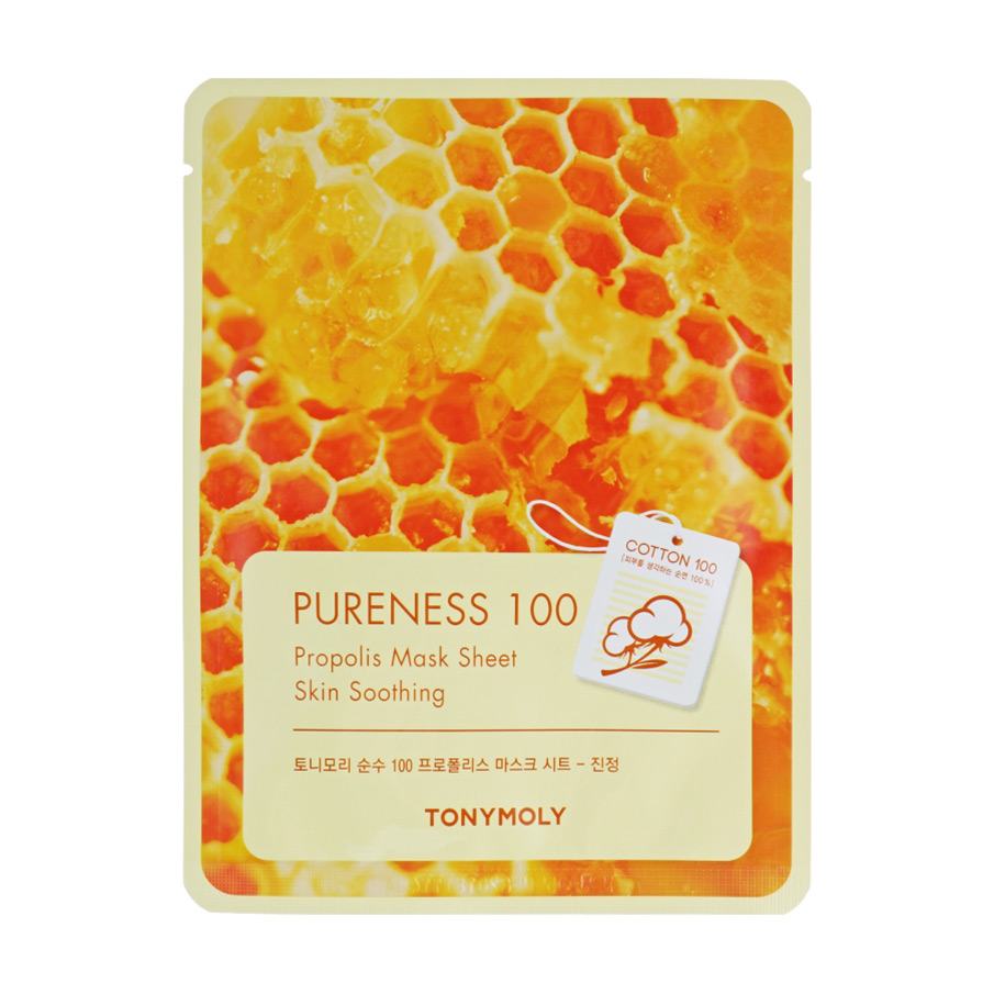 

Тканинна маска для обличчя Tony Moly Pureness 100 Propolis Mask Sheet Skin Soothing з екстрактом прополісу, 21 мл