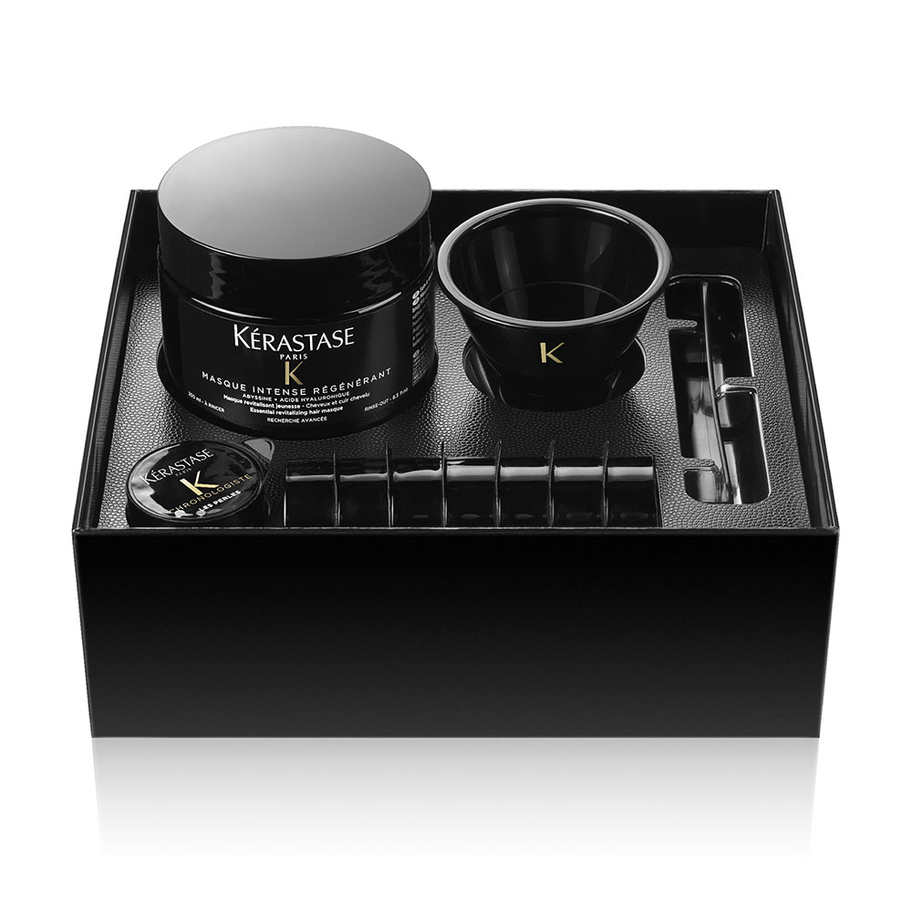 

Набір для волосся та шкіри голови Kerastase Chronologiste Rituel D'Exception Regenerant жіночий (маска, 250 мл + концентрат перлів, 8 шт*8 мл)