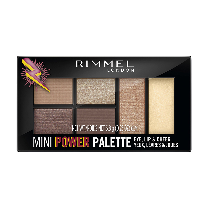

Уцінка! Палетка для макіяжу Rimmel Mini Power Palette, 001 Fearless, 6.8 г