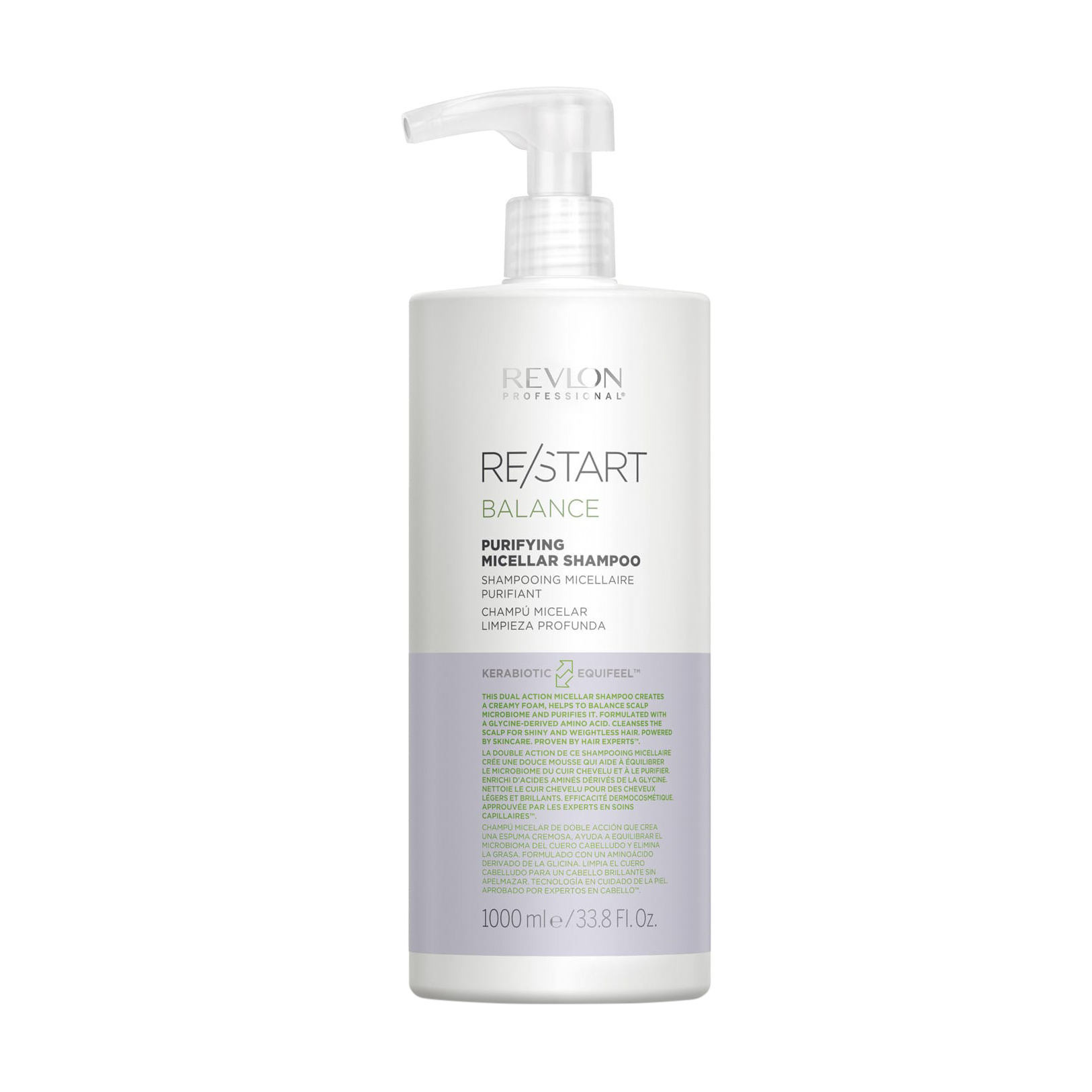 

Уцінка! Міцелярний шампунь для глибокого очищення волосся Revlon Professional Restart Balance Purifying Micellar Shampoo, 1 л