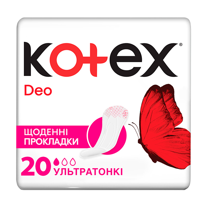 

Щоденні прокладки Kotex Deo ультратонкі, 20 шт