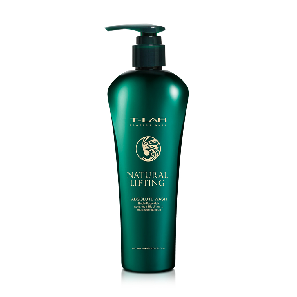 

Уцінка! Шампунь-гель T-Lab Professional Natural Lifting Absolute Wash для природного живлення волосся, рук та тіла, 300 мл