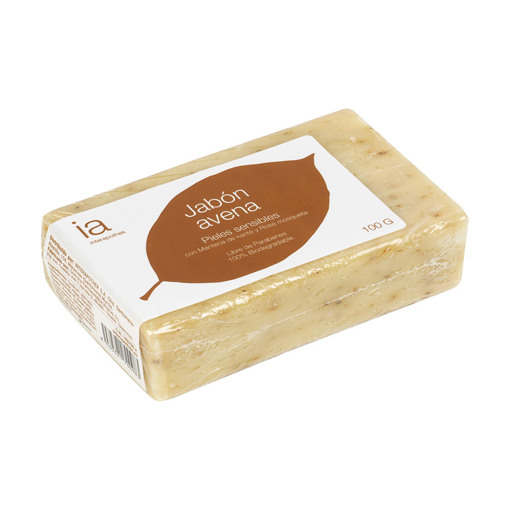 

Натуральне мило для обличчя і тіла Interapothek Pieles Sensibles Jabon Avena з екстрактом вівса, 100 г