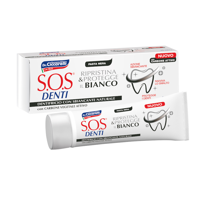 

Зубна паста Pasta Del Capitano SOS Denti Whitening Професійне та безпечне відбілювання, 75 мл