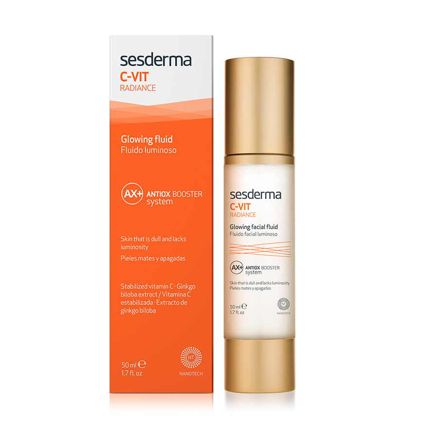 Акція на Сяючий флюїд для обличчя Sesderma C-Vit Radiance Glowing Fluid, 50 мл від Eva