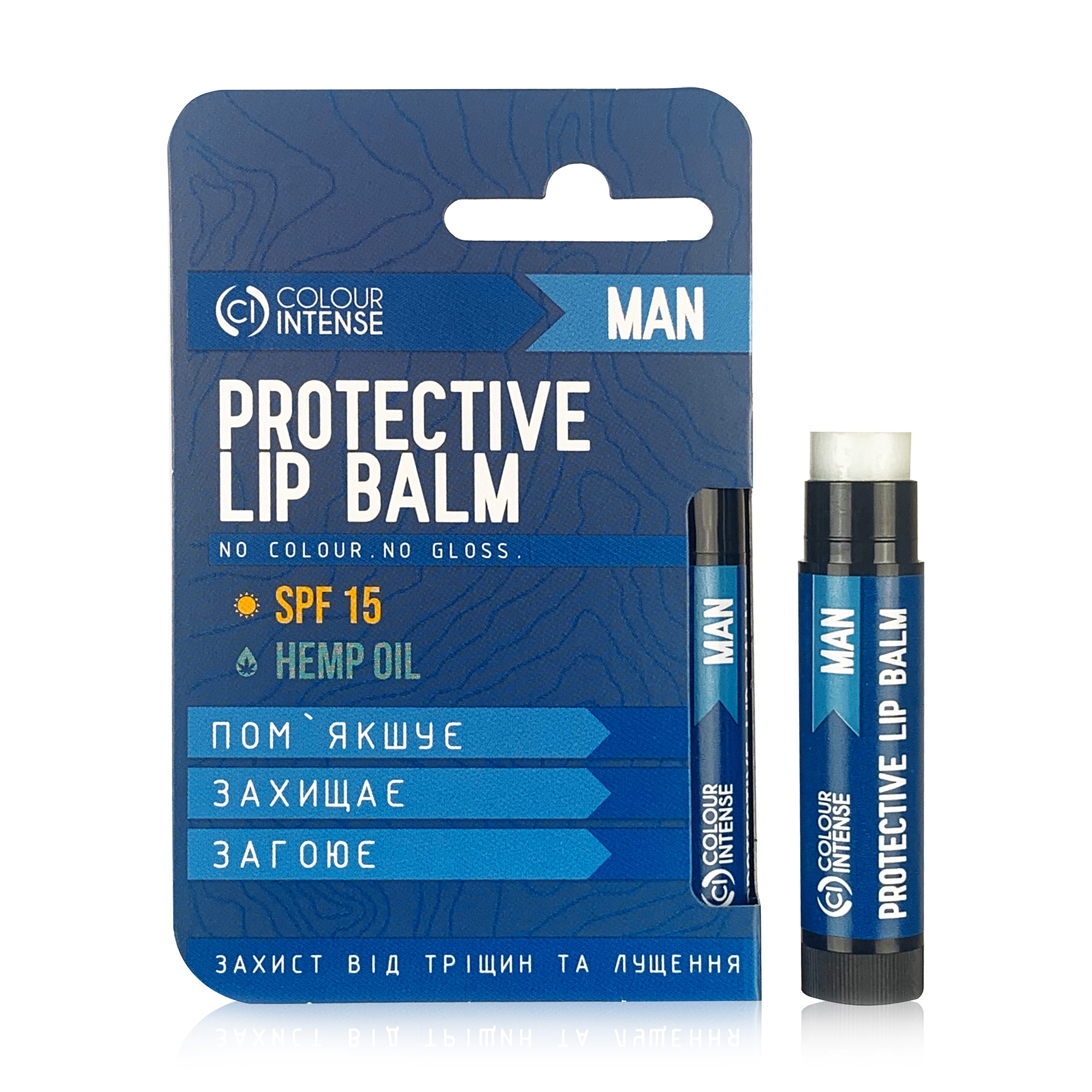 

Гігієнічна помада для губ Colour Intense Man Protective Lip Balm SPF 15 чоловіча, 5 г