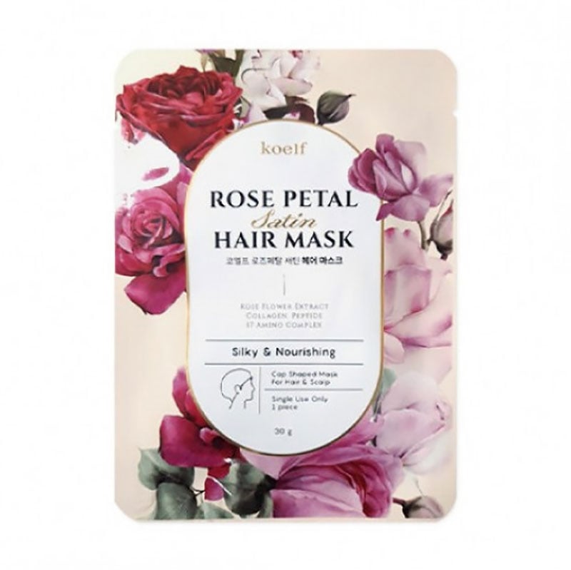 

Уцінка! Живильна маска-шапочка для волосся Koelf Rose Petal Satin Hair Mask, 30 г