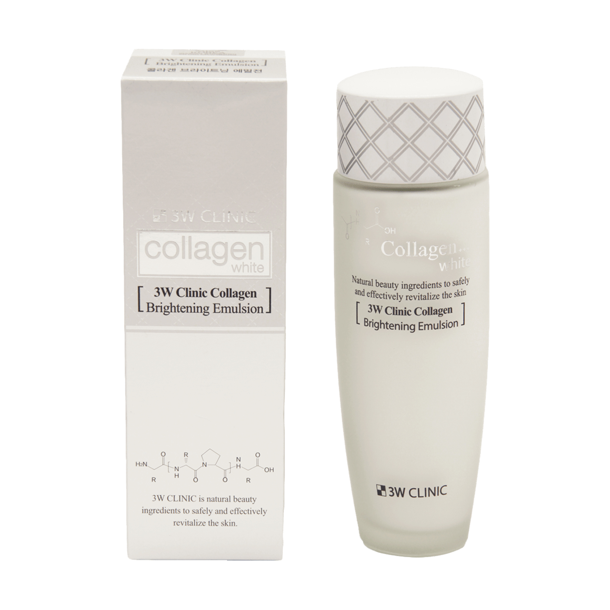 

Освітлювальна емульсія для обличчя 3W Clinic Collagen White Brightening Emulsion з колагеном, 150 мл