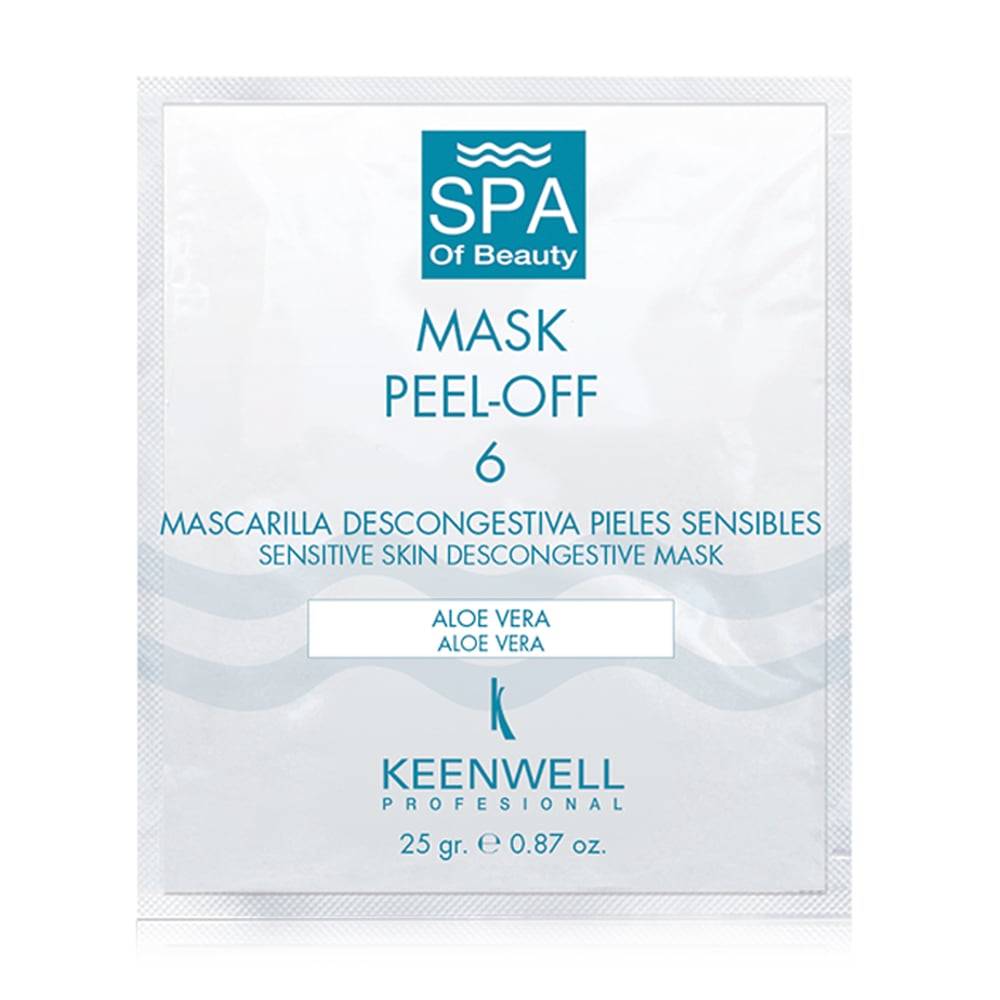 

Заспокійлива альгінатна маска для чутливої шкіри обличчя Keenwell SPA Of Beauty-Mask Peel-Off 6 з алое вера, 25 г