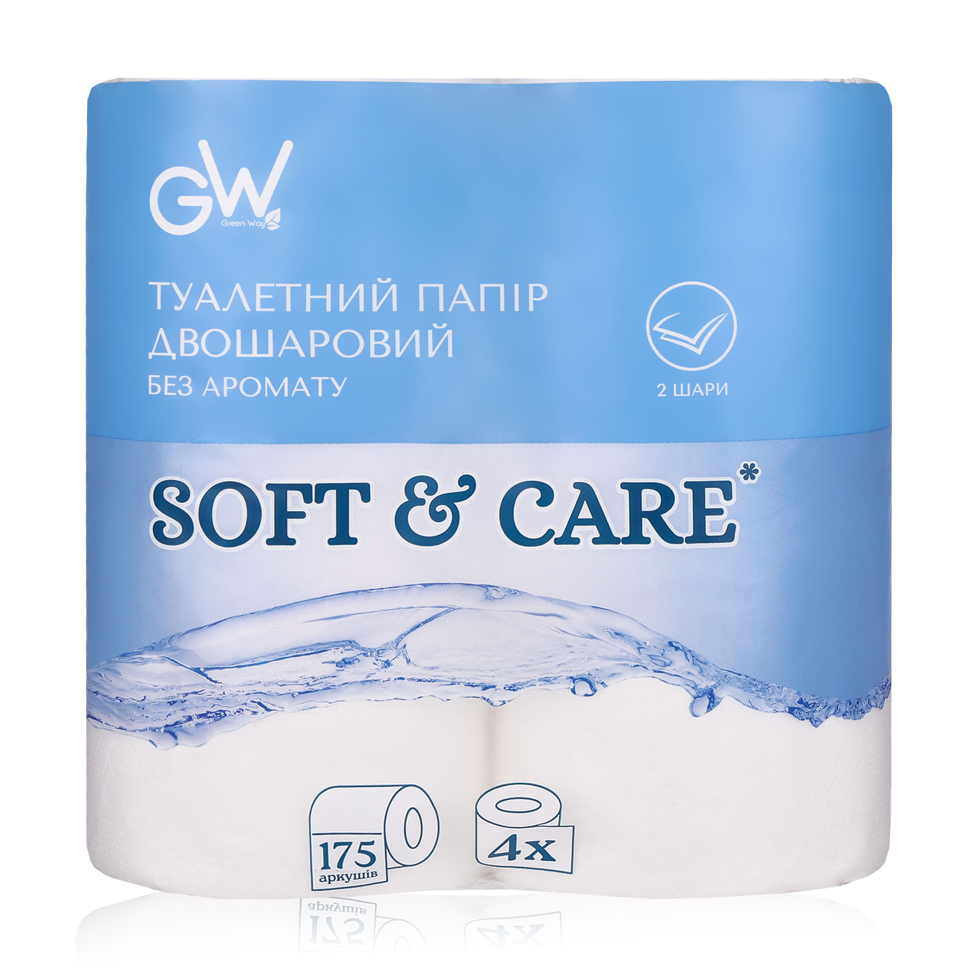 

Туалетний папір Green Way ФітоЛінія 2-шаровий, білий, 175 відривів, 4 шт