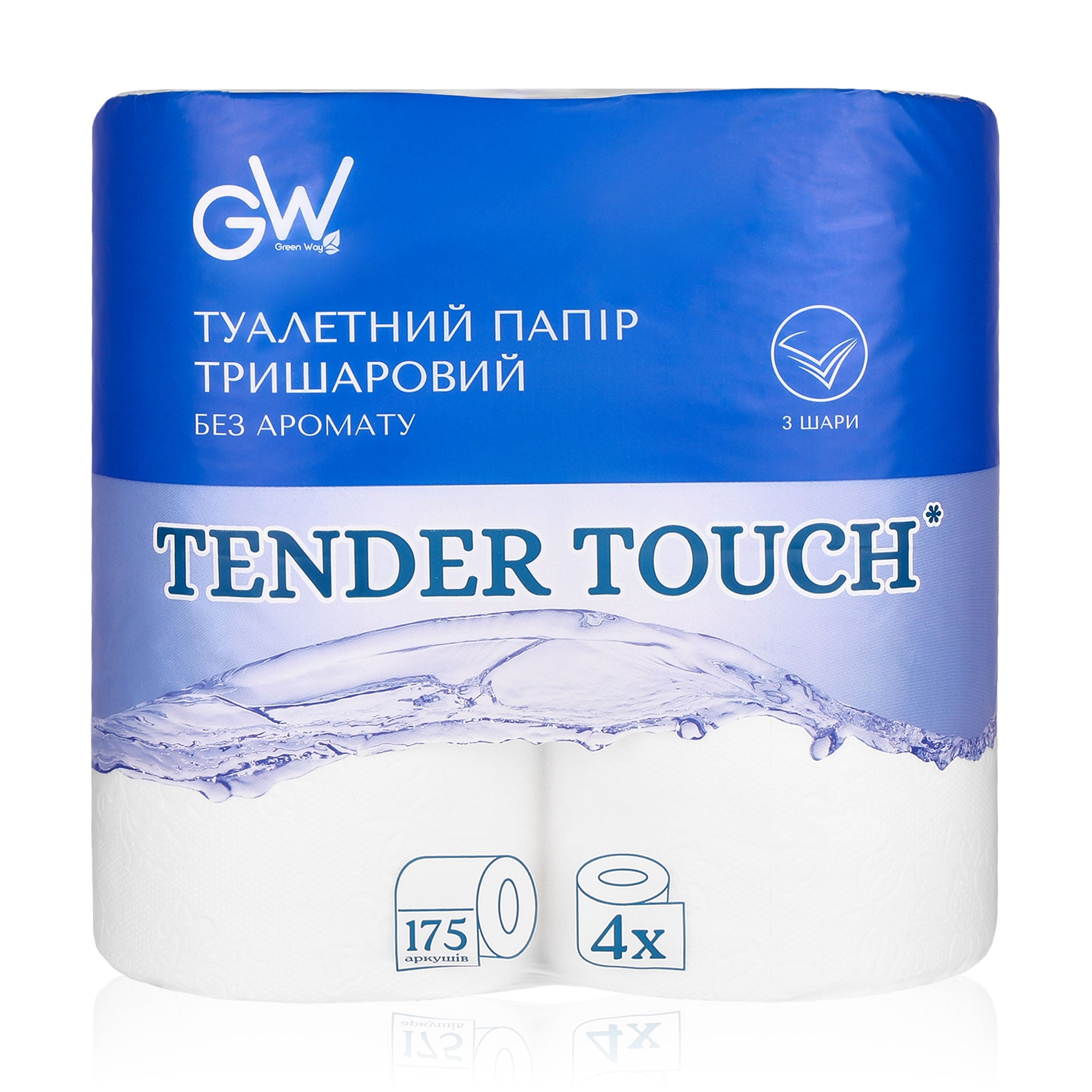 

Туалетний папір Green Way ФітоЛінія 3-шарова, білий, 175 відривів, 4 шт