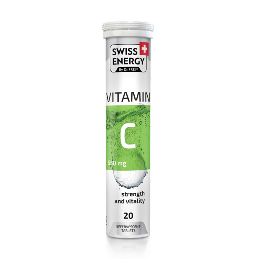 

Вітамін С Swiss Energy Vitamin С 550 мг, 20 шипучих таблеток