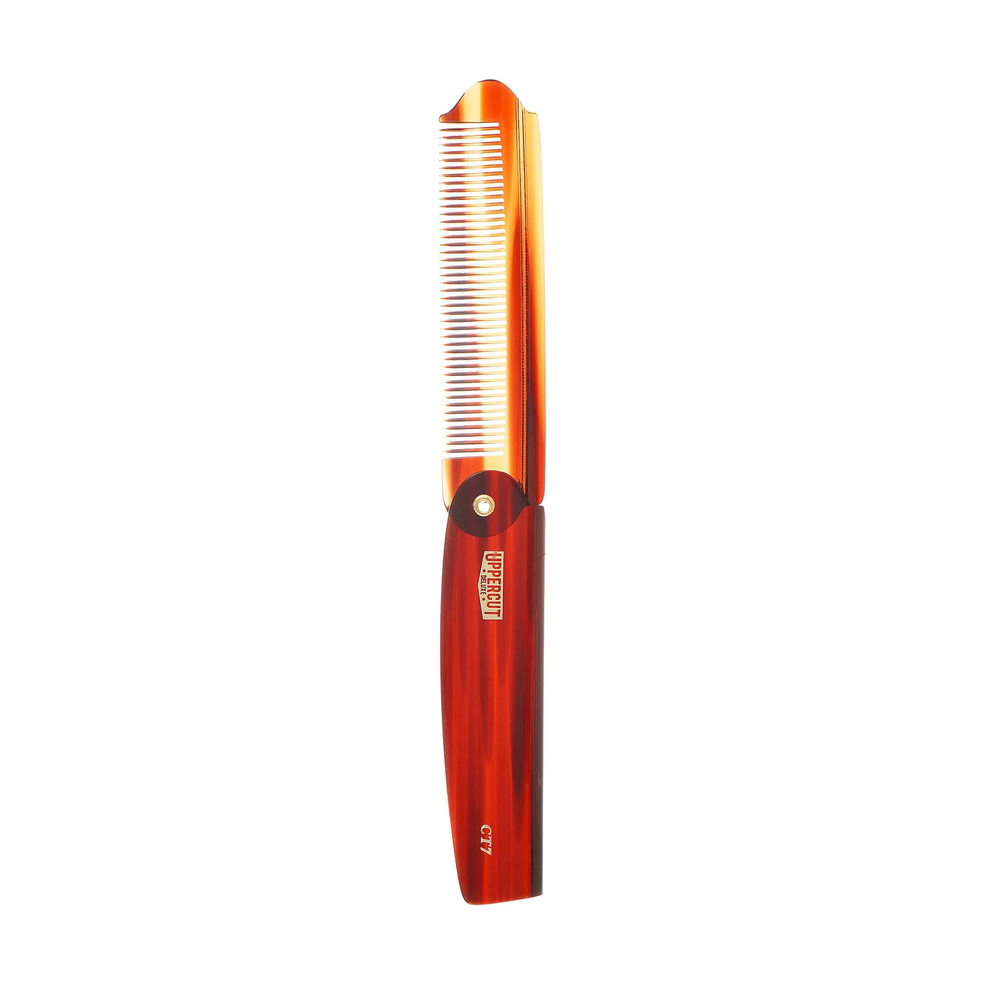 

Гребінь для волосся Uppercut Deluxe CT7 Tortoise Flip Comb