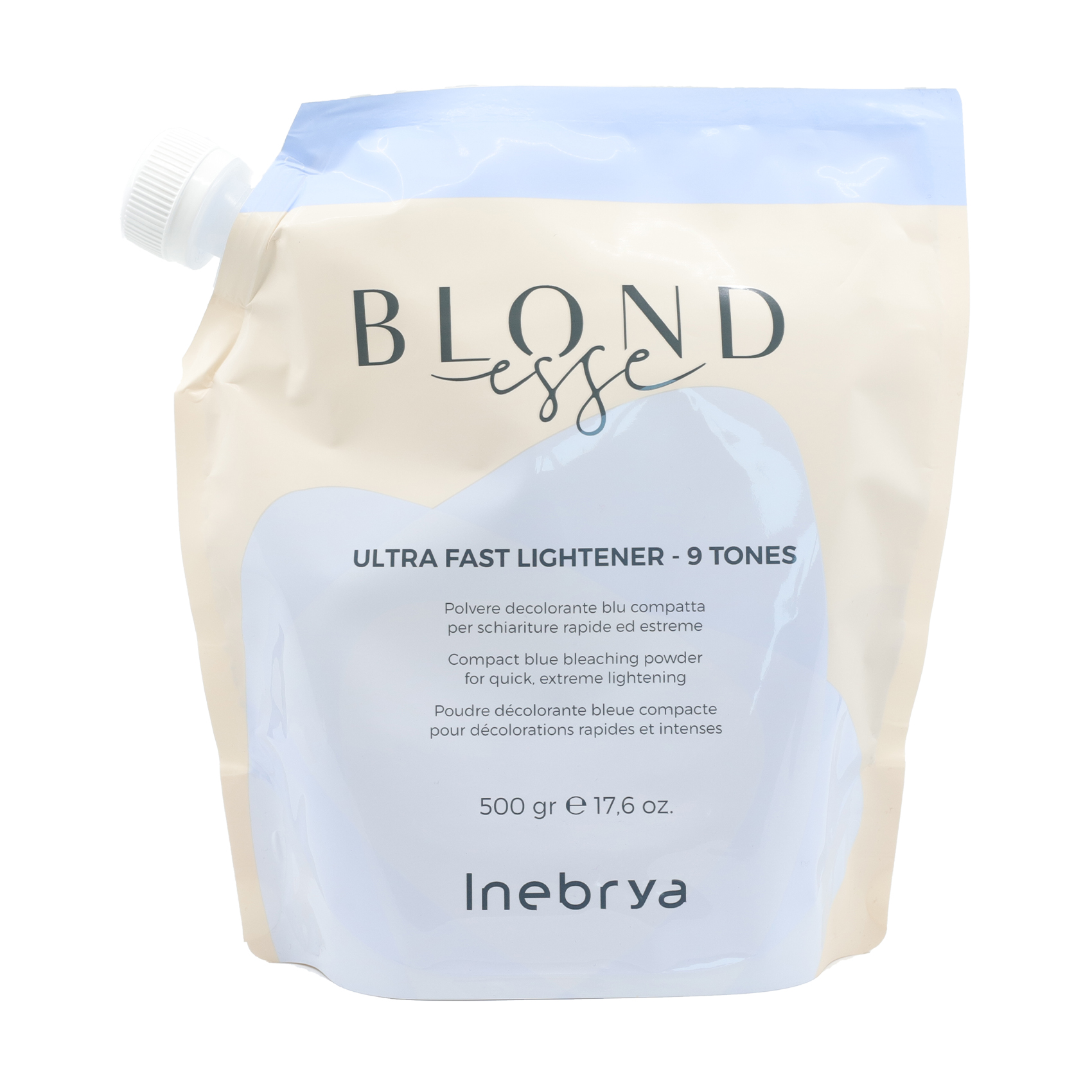 

Освітлювальна синя пудра для волосся Inebrya Blondesse Ultra Fast Lightener 9 Tones, 500 г